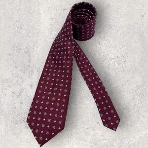 JOS. A. BANK Burgundy Geometric silk LUXURY Tie